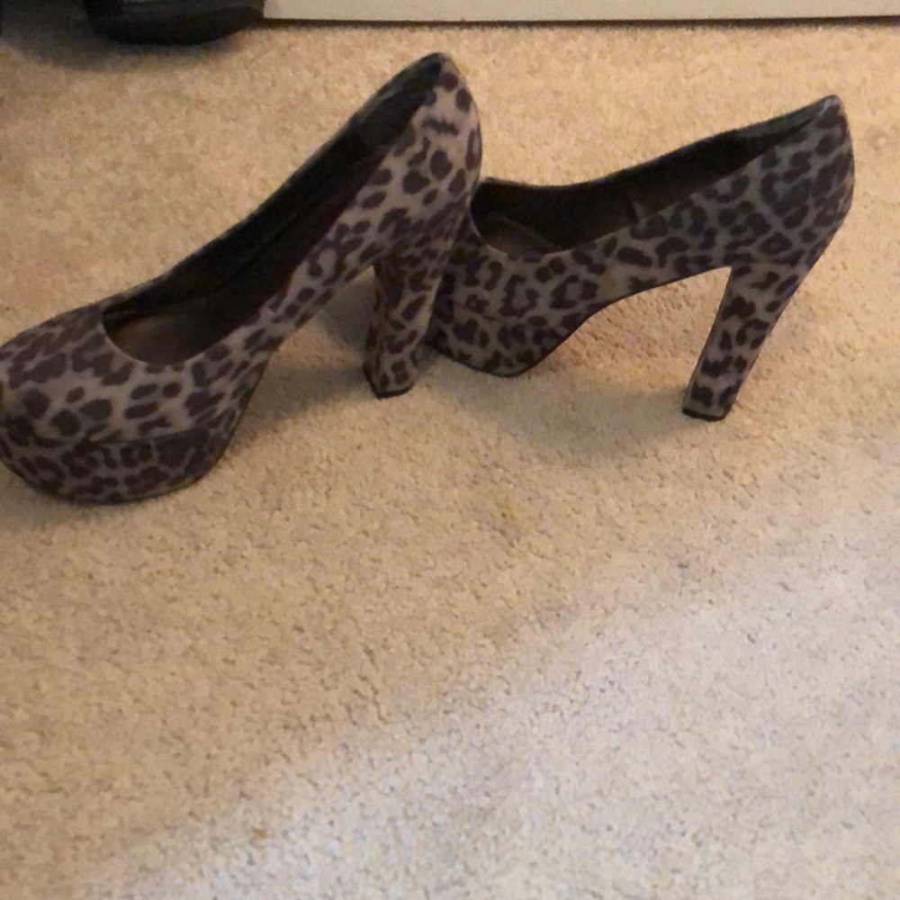Leopard print high heels